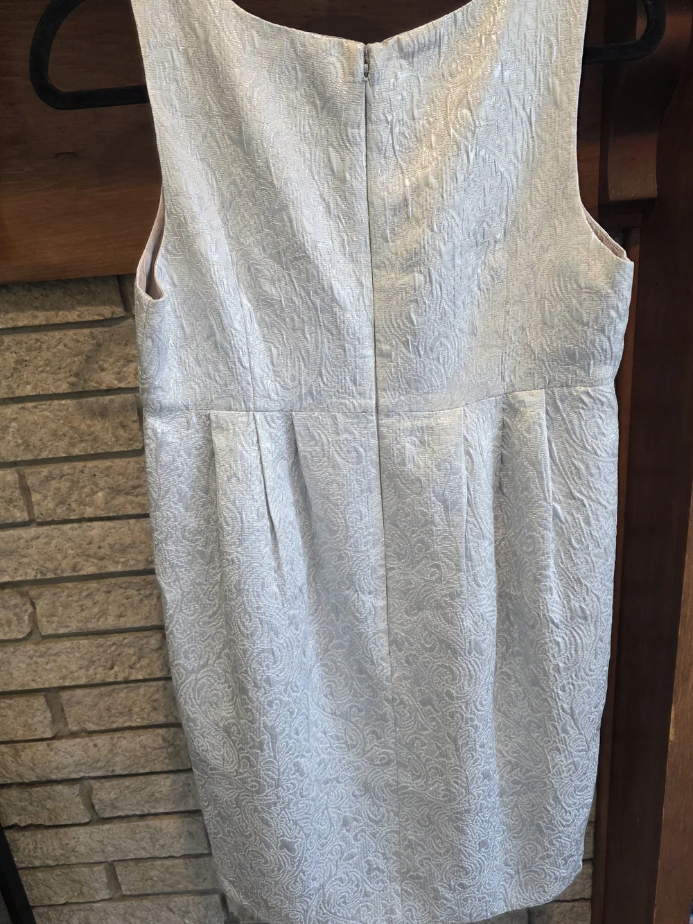 Michael Kors Silver Textured Scoop-Neck Mini Dress